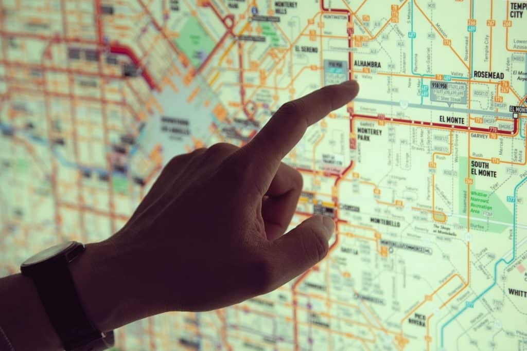 a map of the Los Angeles transit system