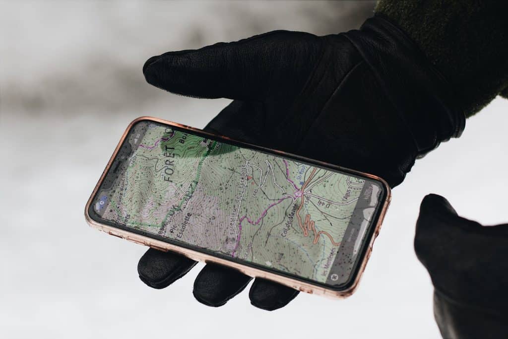 person looking at a zoning report on a phone