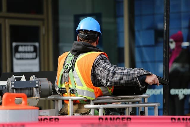 Construction worker working outside