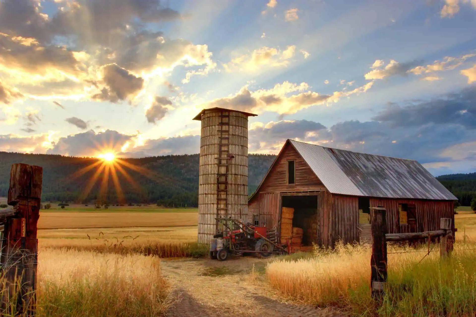 a farm building in a rural zone