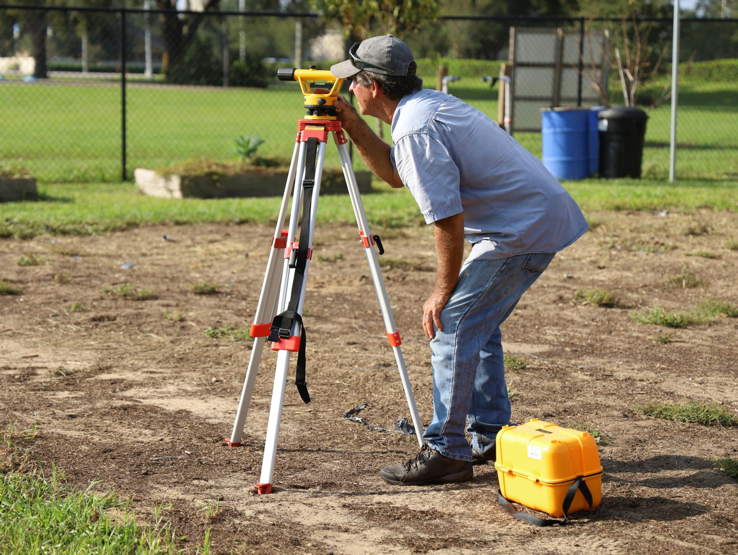 man surveying