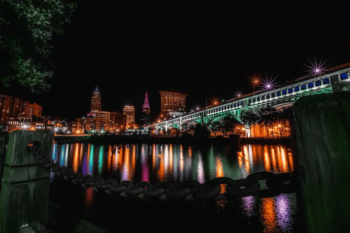 cleveland at night