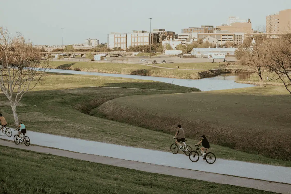 group of people biking on the street