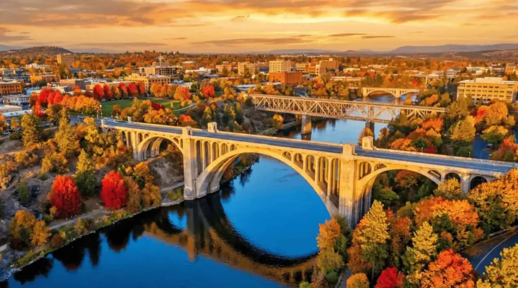 spokane washington in autumn
